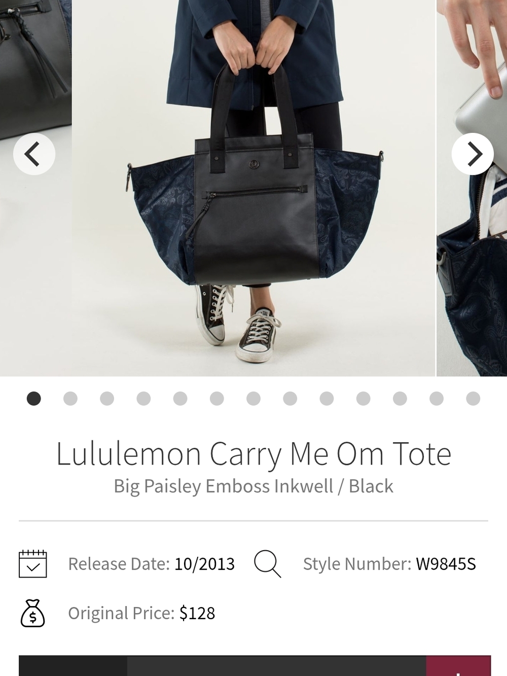 Lululemon Carry Me Om tote